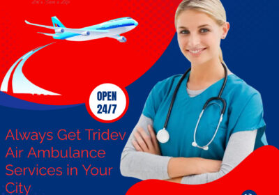 Round The Clock Tridev Air Ambulance Service in Patna Available