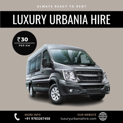 Luxury Urbania 12 Seater Hire for Comfortable Sightseeing Tours